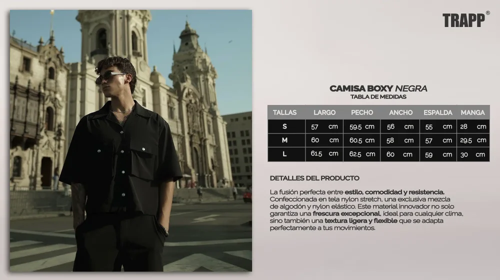 Camisa boxy cargo